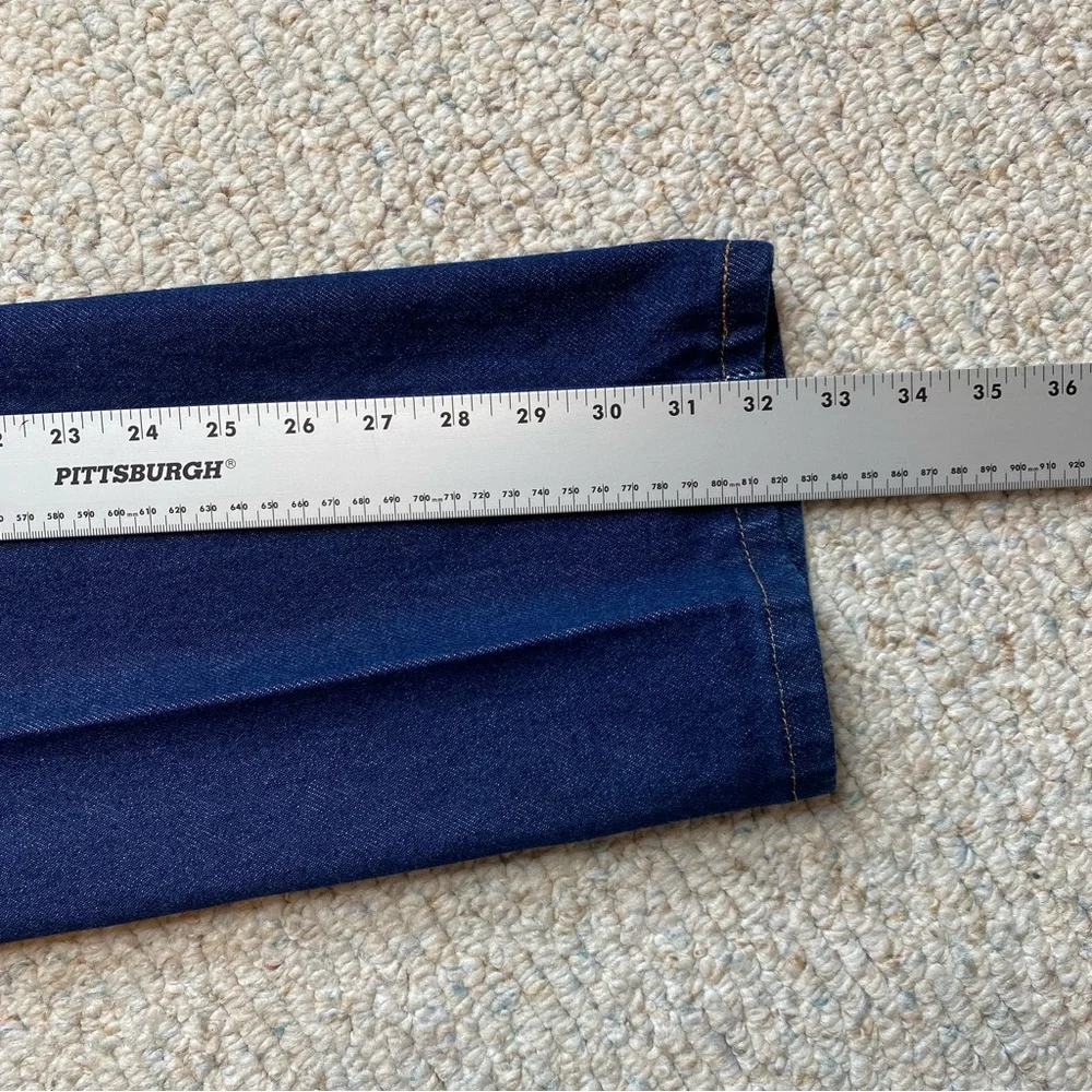 Men's Rustler Wrangler Straight Leg Jeans 100% Cotton Dark Wash 31 x 32 Cowboy‎ - Picture 10 of 11